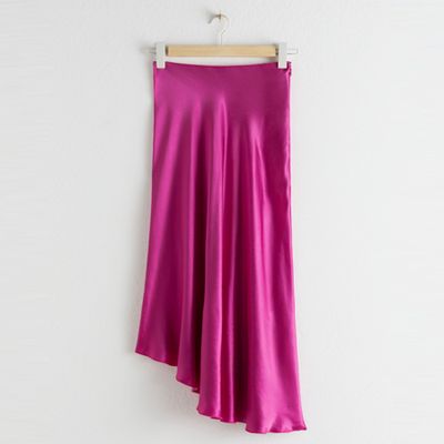 Asymmetrical Satin Midi Skirt from & Other Stories