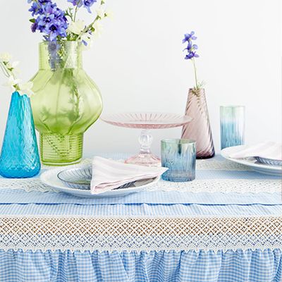 Gingham Cotton-Poplin Tablecloth from Luisa Beccaria