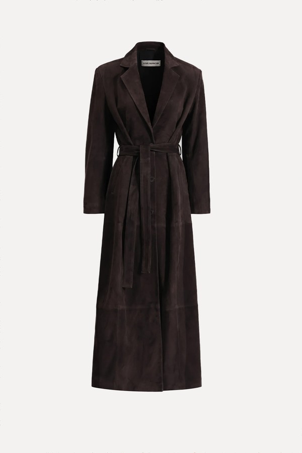 Vesper Belted Suede Coat