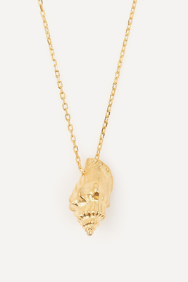 Gold-Plated Floating Shell Pendant Necklace from Anni Lu
