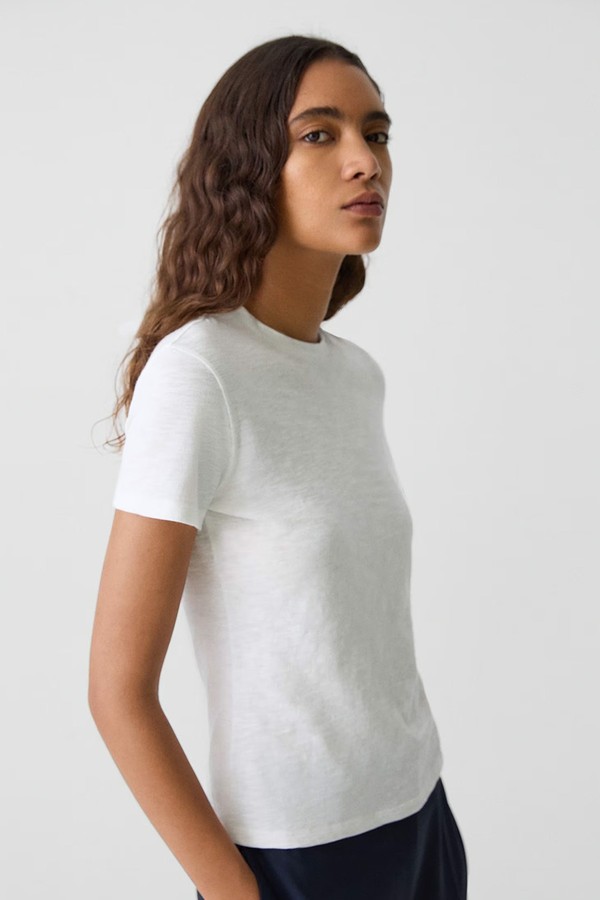 Tiny Tee in Organic Slub Cotton from Theory
