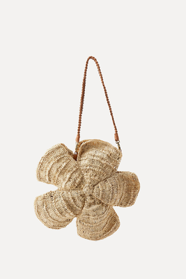 Flora-Detail Straw Crossbody Bag from Aranaz
