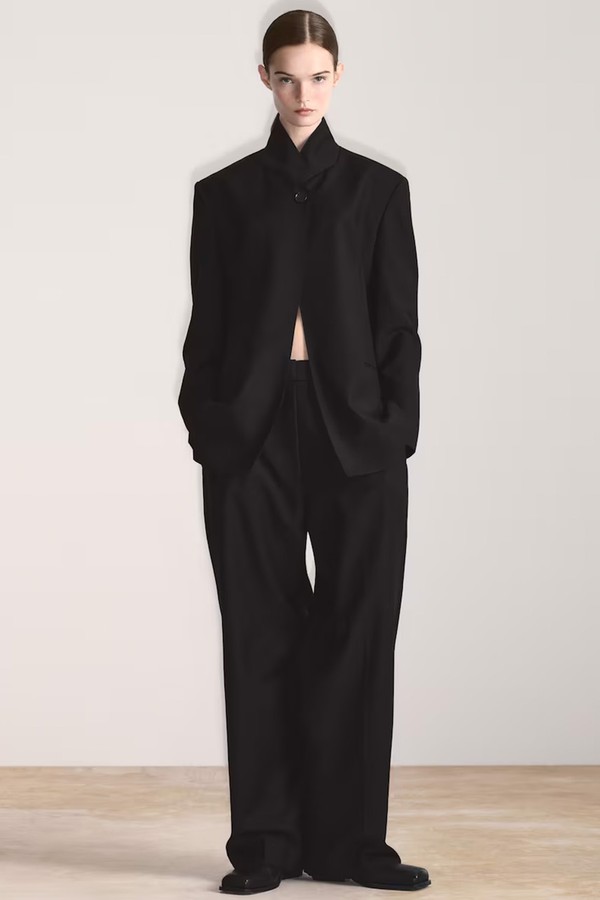 Stand-Collar Wool Blazer from COS