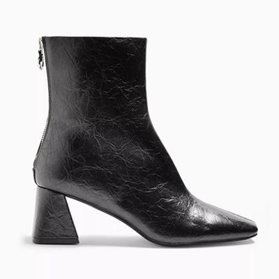 BREEZE Black Square Toe Boots from Topshop