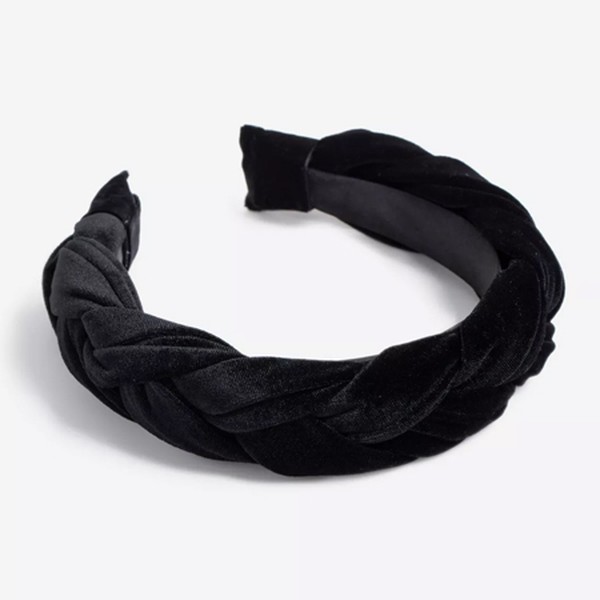 Woven Black Headband from Topshop