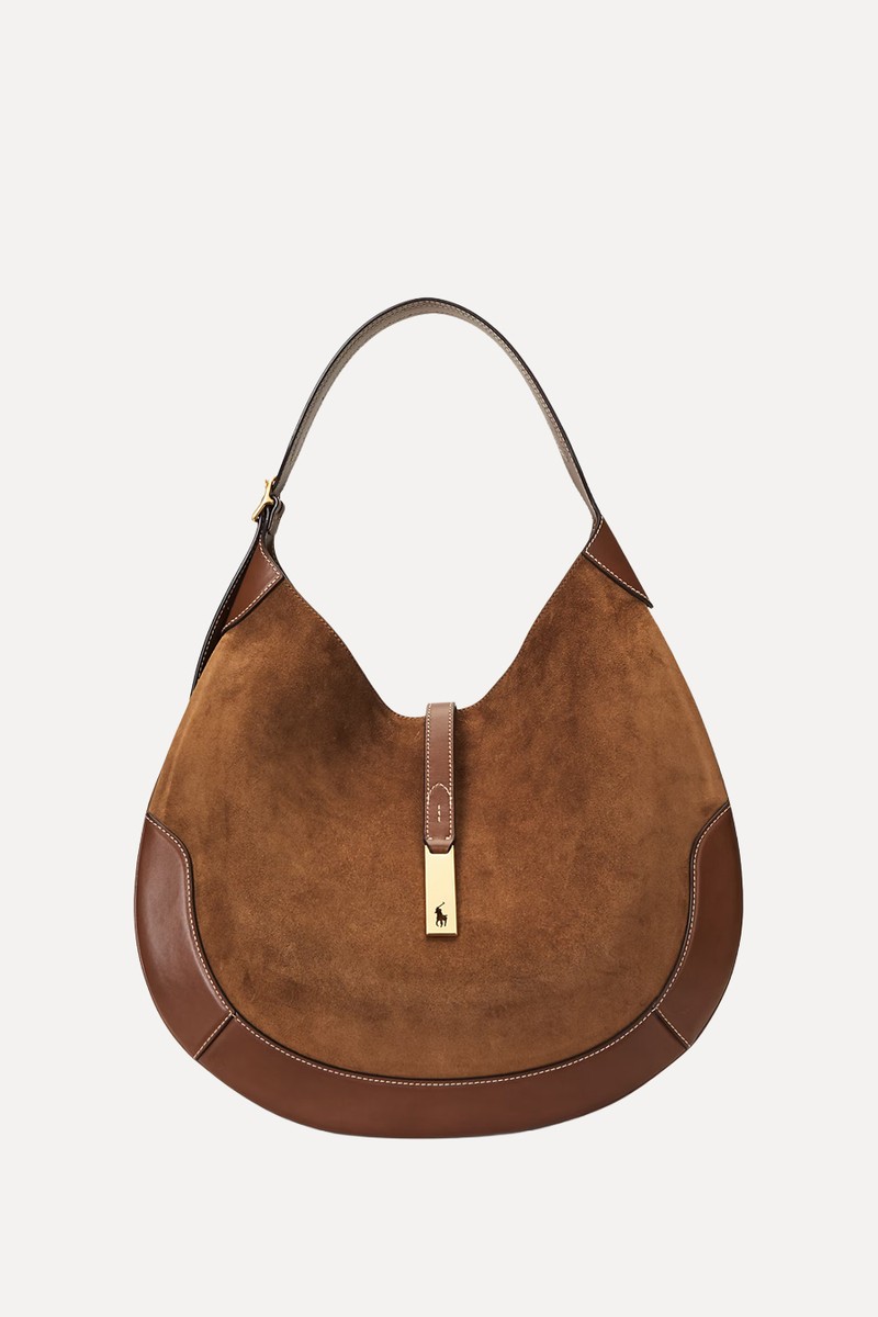 Polo ID Suede Large Shoulder Bag