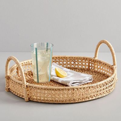 Rattan Round Tray from West Elm
