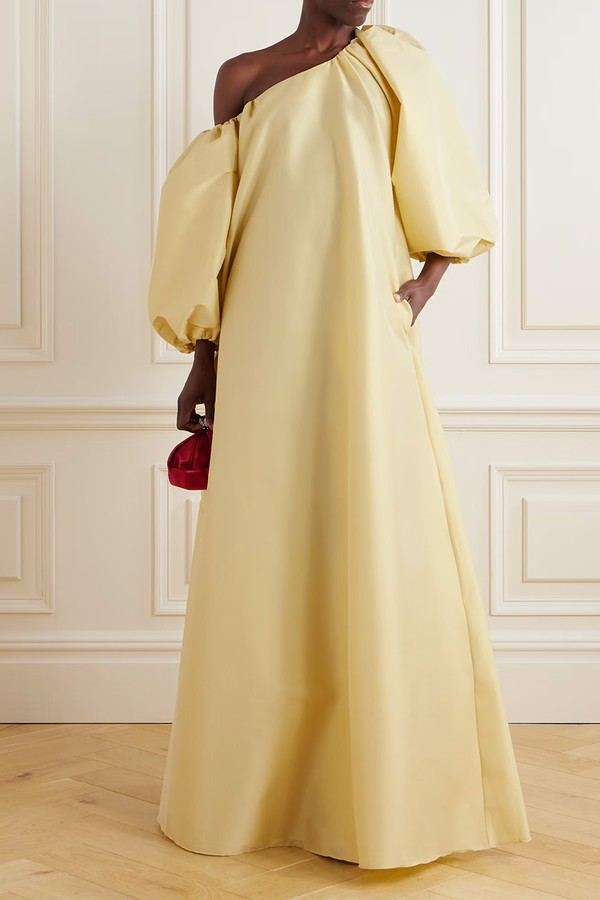 Nathalie Off-The-Shoulder Taffeta Gown from Bernadette