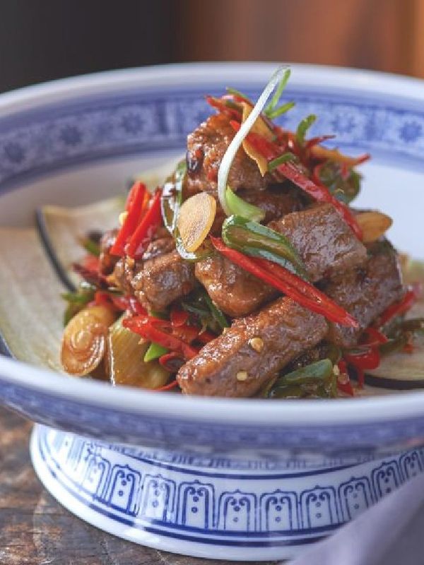 Hutong's Beef & Aubergine Stir-Fry