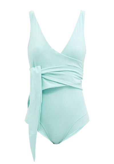 Louisa V-Neck Crepe-Jersey Swimsuit from Lisa Marie Fernandez