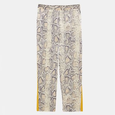 Snakeskin Print Trousers from Zara
