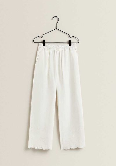 Long Trousers With Embroidery from Zara Home