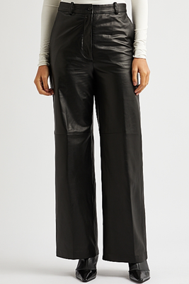 Noro Wide-Leg Leather Trousers from LouLou Studio