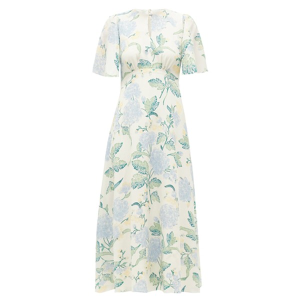 Gardenia Floral-Print Silk-Crepe Dress from Beulah