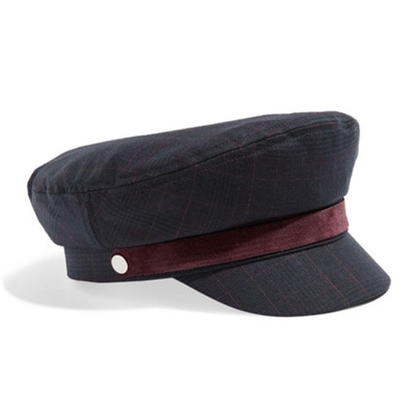 Velvet-Trimmed Checked Tweed Cap from Rag & Bone