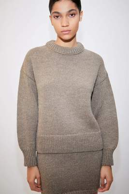 Puffed-Sleeved Wool Sweater