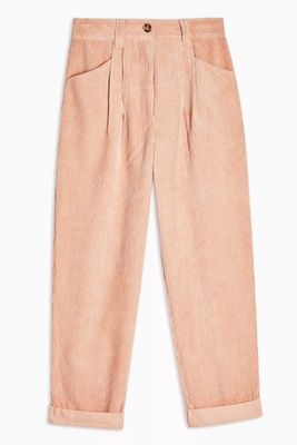 Pink Casual Corduroy Tapered Trousers from Topshop