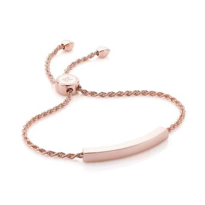 Linear Chain Bracelet in Rose Gold