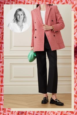 Caroline Double-Breasted Wool-Tweed Blazer, £855 | Racil