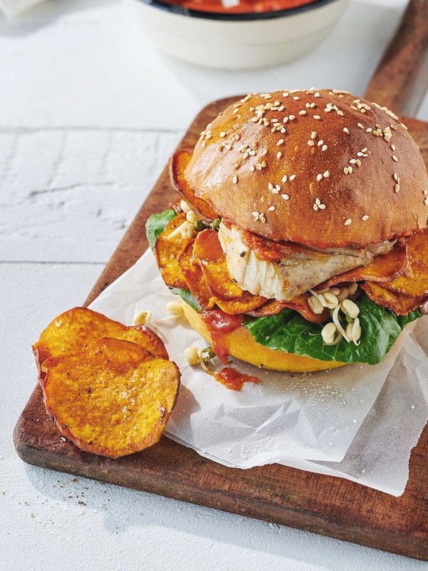 Sweet Potato Pollock Burger