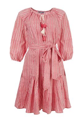 Porto Striped Pink Dress from Pink City Prints