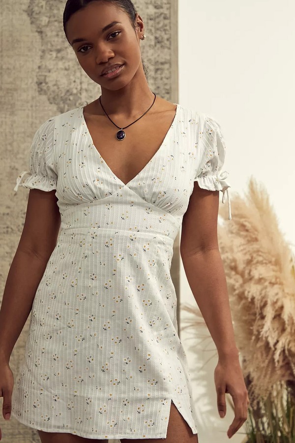 Embroidered Daisy Mini Dress from Kiss The Sky