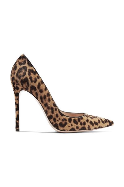 105 Leopard-Print Calf Hair Pump from Gianvito Rossi