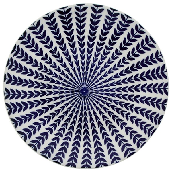 White & Blue Tulip Print Plate