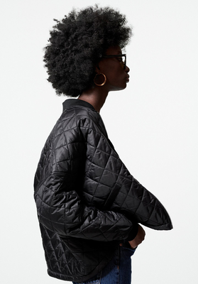 Quilted Ribbed Bomber Jacket  from Zara 