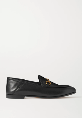 Brixton Horsebit-Detailed Leather Collapsible-Heel Loafer from Gucci