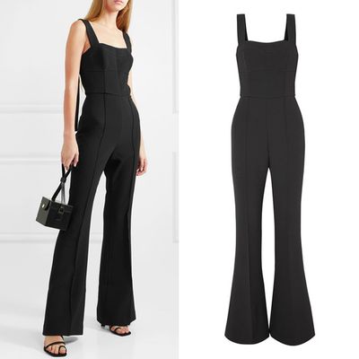 L'Amour Flared Stretch Crepe Jumpsuit from Rebecca Vallance