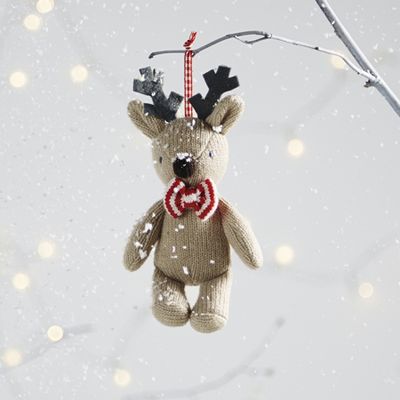 Knitted Reindeer Christmas Decoration