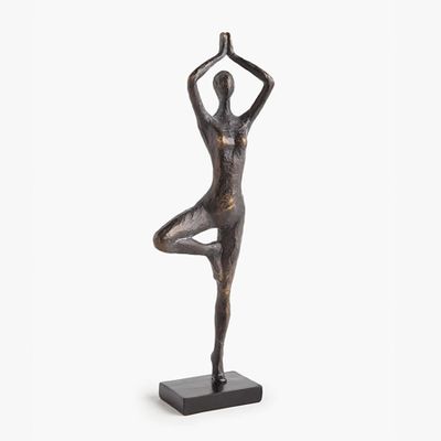 Yoga Balance Pose Statue, Bronze Metallic from John Lewis