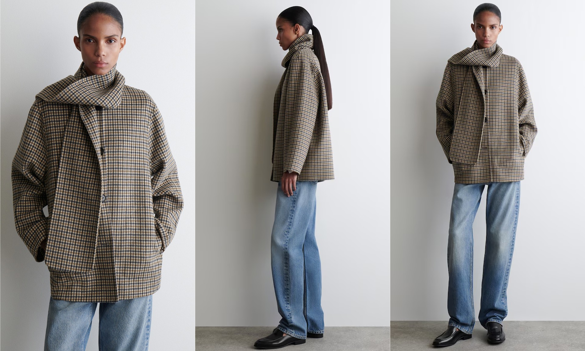 Double Faced Wool Scarf Short Jacket from COS