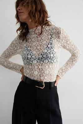 Grown On Neck Lace Long Sleeve Top from Warehouse