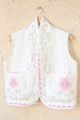 Pink Cross Stitch Ava Vest from Jess Meany
