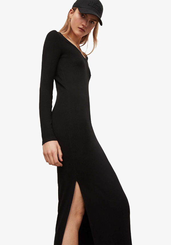 Rina Long Sleeve Jersey Midi Dress from AllSaints
