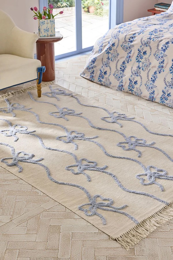 Ribbon & Bows Flat Weave Tufted Rug from Cath Kidston