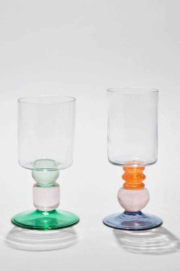 Pair Of Miami Wine Glasses from Gather