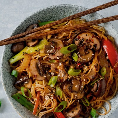 Mushroom Chow Mein