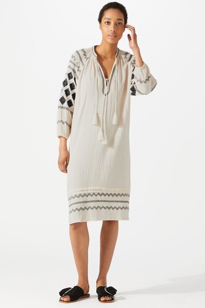 Tie Front Kaftan Dress