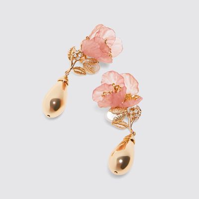 Flower Teardrop Earrings from Zara