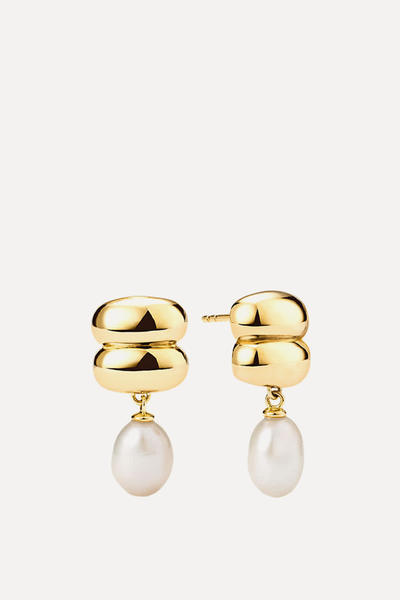 Puffy Charlotte Pearl Drop Earrings from Mejuri