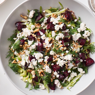 Wild Rice Salad With Roasted Beets, Cucumbers, And Dill