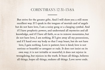 Corinthians 12:31-13:8a