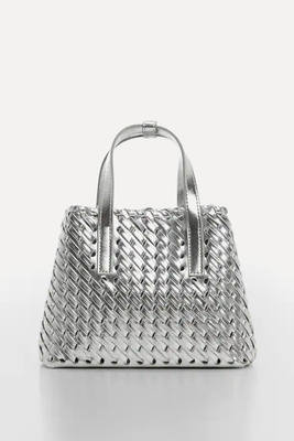 Double Handle Braided Bag from Mango