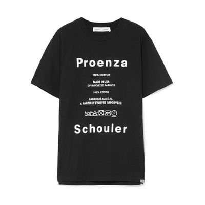 PSWL Printed Cotton-Jersey T-Shirt from Proenza Schouler