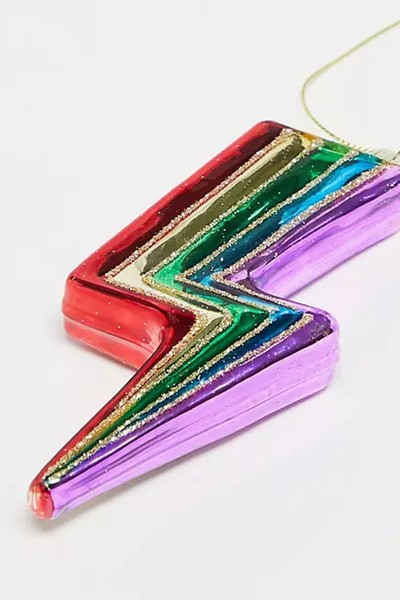 Rainbow Lightning Bolt Bauble from Sass & Belle