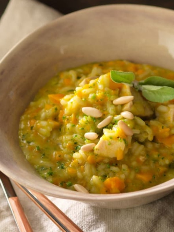 Chicken, Butternut Squash & Toasted Pine Nut Risotto