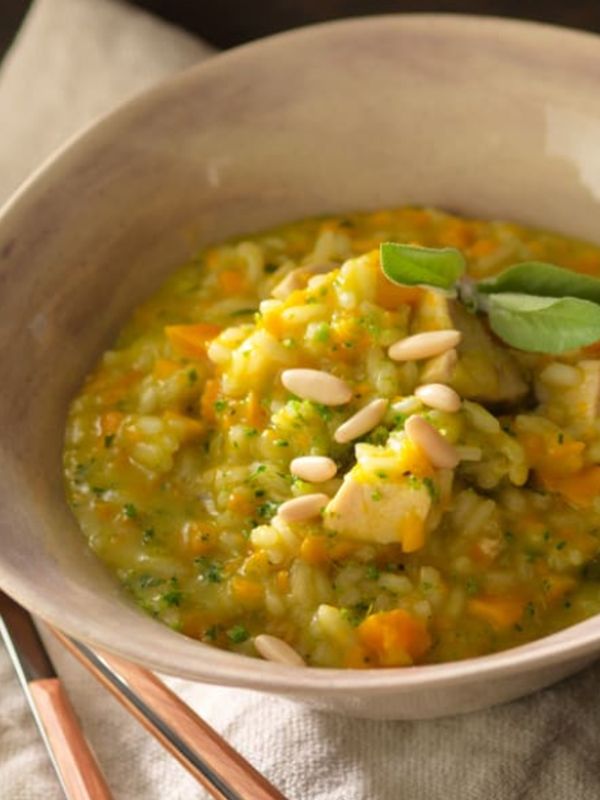 Chicken, Butternut Squash & Toasted Pine Nut Risotto